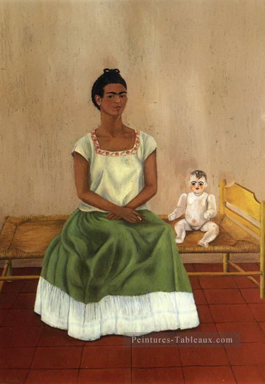 Moi et ma poupée féminisme Frida Kahlo Peintures à l'huile